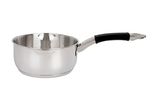 Stainless Steel Milk and Tea Pan | Egg and Water Boiling Pot | Saucepan with Dual Pouring Lips for Induction and Soup Warming